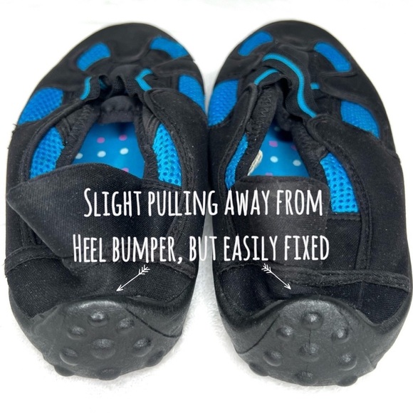 Joe Boxer TriMesh Water Shoes Black Blue sz 7 8 - Picture 7 of 13